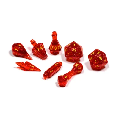 Red Wizard 8 Dice Set